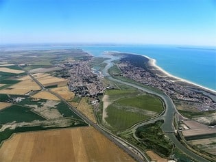 Vue aérienne de la Faute sur Mer en Vendée